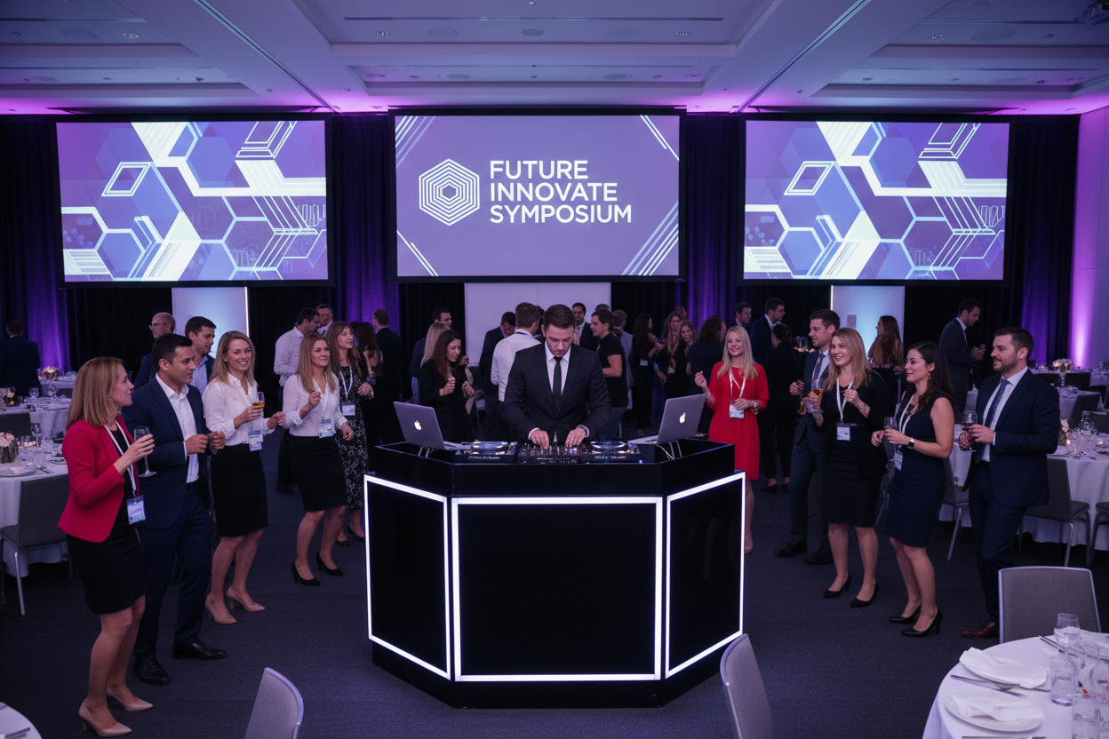 Corporate event DJ performance